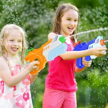 Wasserpistole für Kinder - 3 Stücke Wasserspritzpistole 600ML mit 10 Meter großer Reichweite Super WasserBlaster Soaker Sommer Schwimmbad Strand Pool Outdoor Wasser Kampf Spielzeug Erwachsene - 7