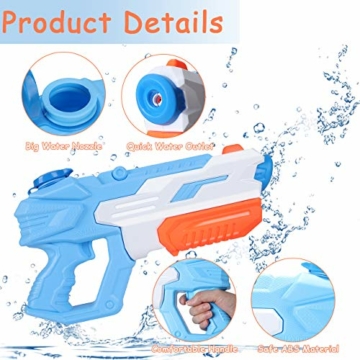 Wasserpistole Spielzeug Set, joylink Wasser Blaster 650ML Super Squirt Wasserpistolen mit 11M Reichweiter, Wasser Geschenk für Kinder für Outdoor, Garten, Poolpartys, Freezefire (2 Pack) - 2