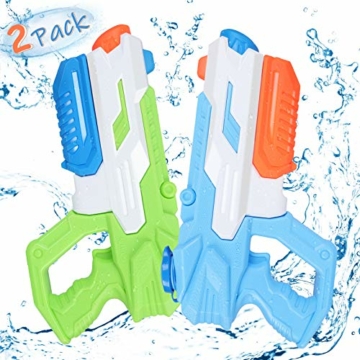 Wasserpistole Spielzeug Set, joylink Wasser Blaster 650ML Super Squirt Wasserpistolen mit 11M Reichweiter, Wasser Geschenk für Kinder für Outdoor, Garten, Poolpartys, Freezefire (2 Pack) - 1
