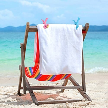 6 Stück große Klammern Strandtuchklammern Handtuchklemmen Kunststoff Quilt Clips Plastikwäscheklammern Strandtuchklammern Clips für Wäsche Strandtuch,Badetuch - 7