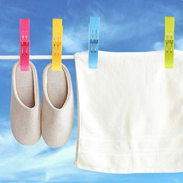 8 Riesen Wäscheklammern, Strandtuchklammern Starke Towel Clips Windfeste Klammern auf Strand Urlab Reisen Sonnenliegen Swimmbad Pool für Wäsche Strandtuch Badetuch Teppich in Leuchtenden Mix-Farben - 6