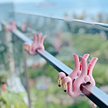 Gresunny 4pcs Strandtuch Clips klammern Winddicht handtuchklemmen strandtuchklammern groß wäscheklammern Kunststoff handtuchclips für strandliegen für Strandtuch, Badetuch, Pool, wäscheleine - 6