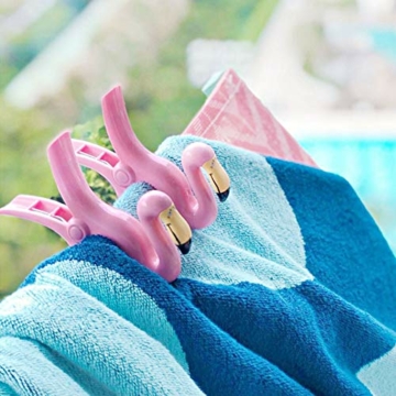 Gresunny 4pcs Strandtuch Clips klammern Winddicht handtuchklemmen strandtuchklammern groß wäscheklammern Kunststoff handtuchclips für strandliegen für Strandtuch, Badetuch, Pool, wäscheleine - 7
