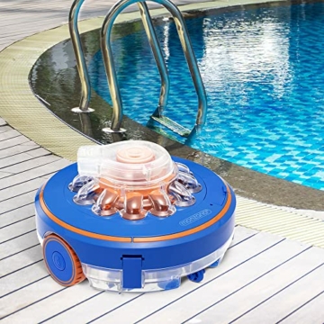 Monzana Poolroboter Poolboy500 Kabellos Vollautomatisch Weiche Bodenlamellen Akku Bodensauger Poolreiniger Poolsauger - 7