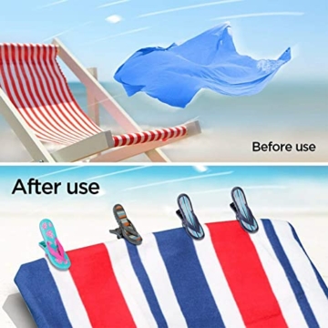 PUMYPOREITY 2 Stück Strandtuchklammern Groß Kunststoff Quilt Clips Winddichte Klammern Clips Boca Clips Wäscheklammern Handtuchklemmen für Strandtuch, Badetuch, Handtuch, Kleidung (11.5*3.8*8.5CM) - 4