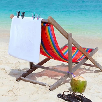 PUMYPOREITY 2 Stück Strandtuchklammern Groß Kunststoff Quilt Clips Winddichte Klammern Clips Boca Clips Wäscheklammern Handtuchklemmen für Strandtuch, Badetuch, Handtuch, Kleidung (11.5*3.8*8.5CM) - 6