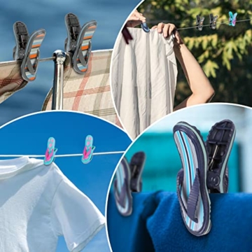 PUMYPOREITY 2 Stück Strandtuchklammern Groß Kunststoff Quilt Clips Winddichte Klammern Clips Boca Clips Wäscheklammern Handtuchklemmen für Strandtuch, Badetuch, Handtuch, Kleidung (11.5*3.8*8.5CM) - 7