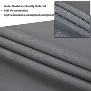 AXT SHADE Sonnensegel Wasserabweisend Rechteck 3x4m, Sonnenschutz imprägniert PES Polyester mit UV Schutz für Terrasse, Balkon und Garten- Anthrazit - 3