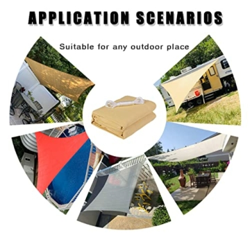 AXT SHADE Sonnensegel Wasserabweisend Rechteck 3x4m, Sonnenschutz imprägniert PES Polyester mit UV Schutz für Terrasse, Balkon und Garten- Anthrazit - 7