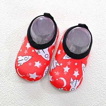 Baby Schuhe Mädchen Sockenschuhe Jungen Lauflernschuhe Unisex Bodensocken Sommer Aquaschuhe rutschfeste Strandschuhe Kinder Badeschuhe Atmungsaktives Wasserschuhe - 4