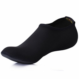 JACKSHIBO Schwimmschuhe Damen Barfussschuhe Barfußschuhe Herren Badeschuhe Wasserschuhe Kinder Strandschuhe Jungen Mädchen Surfschuhe Aquaschuhe. Schwarz 39/40 EU - 1