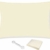 KAHEIGN Sonnensegel Wasserdicht 2,5m x 3m Rechteckig Sonnensegel, Sonnenschutz Balkon Sonnensegel Leinwand 120gsm Sonnenschutz für Garten Balkon (Creme) - 1