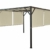 Mendler Pergola Baia, Garten Pavillon Terrassenüberdachung, stabiles 6cm-Stahl-Gestell + Schiebedach - 4x3m - 5
