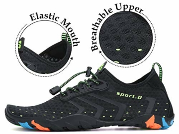SAGUARO Sommer Badeschuhe Damen Wasserschuhe Schwimmschuhe Herren Strandschuhe Aquaschuhe Surfschuhe Tauchschuhe,Schwarz 40 EU - 3