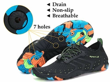 SAGUARO Sommer Badeschuhe Damen Wasserschuhe Schwimmschuhe Herren Strandschuhe Aquaschuhe Surfschuhe Tauchschuhe,Schwarz 40 EU - 5