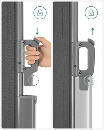 SONGMICS Seitenmarkise, ausziehbar, 200 x 350 cm, Sichtschutz, Sonnenschutz, Blickdicht, Seitenrollo, für Balkon, Terrasse, Garten, anthrazit GSA205G - 7