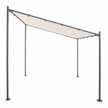 SORARA Milano Wand Gazebo | Sandfarben | 285 x 300 cm (T x B) | Modern Style Außen Canopy und Shelter Pergola Pavillon | Anstellpavillon - 1