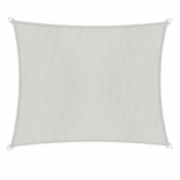 Windhager Sonnensegel Cannes Rechteck 4 x 5 m, Sonnenschutz für Garten & Terrasse, UV- und witterungsbeständig, grau, 10737 - 1