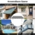 Yakimz Klemmmarkise mit Handkurbel Balkon, Balkonmarkise ohne Bohren, Markise höhenverstellbar UV-beständig Sonnenschutz wasserabweisend, einfache Montage 300x120x200-300cm Grau - 6