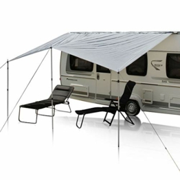 yourGEAR Wohnwagen Sonnensegel Caravan Tarp 3 x 2,4 m Sonnendach inkl. Aufstellstangen UV 50+ Schutz wasserdicht 5000 mm - 1