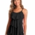 Damen Tankini Volants Badeanzug mit Badeshorts Zwei Teilig Bademode Schwarz L - 5