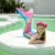DNFUN Meerjungfrauenflosse Mädchen Meerjungfrauenschwanz zum Schwimmen mit Bikini mit meerjungfrau Flosse für Kinder,4 Stück Set - 4