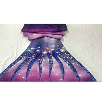 DNFUN Meerjungfrauenflosse Mädchen mit Bikini -Meerjungfrauenschwanz kostüm mit Monoflosse zum Schwimmen - 5