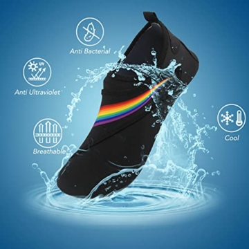 FELOVE Badeschuhe Wasserschuhe Strandschuhe Surfschuhe Barfuß Schuhe,Breathable Schwimmschuhe Hausschuhe Yoga Schuhe für Wassersport für Damen Herren - 2