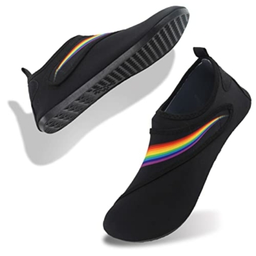 FELOVE Badeschuhe Wasserschuhe Strandschuhe Surfschuhe Barfuß Schuhe,Breathable Schwimmschuhe Hausschuhe Yoga Schuhe für Wassersport für Damen Herren - 1