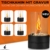 Flammenbrise® Tischkamin | Tischfeuer für Indoor und Outdoor | Ethanol Kamin mit [200g] Natursteinen | INKL. 2 Brennkammern | Unendliche Brenndauer - 9