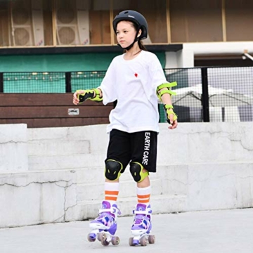 Gonex Verstellbar Rollschuhe, Leuchtenden Rädern Roller Skates für Mädchen Jungen Kinder Erwachsene (M (35-38) EU, Sternenhimmel) - 7