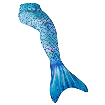 Idena 40604 - Meerjungfrauen-Schwanz mit Monoflosse, Größe M/L, in Blau, Meerjungfrauen-Flosse für Kinder ab 6 Jahren, zum Schwimmen und für aufregende Tauchabenteuer im Wasser - 5