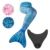 Idena 40604 - Meerjungfrauen-Schwanz mit Monoflosse, Größe M/L, in Blau, Meerjungfrauen-Flosse für Kinder ab 6 Jahren, zum Schwimmen und für aufregende Tauchabenteuer im Wasser - 1