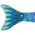 Idena 40605 - Meerjungfrauen-Schwanz mit Monoflosse, Größe XS/S, in Grün, Meerjungfrauen-Flosse für Kinder ab 6 Jahren, zum Schwimmen und für aufregende Tauchabenteuer im Wasser - 3