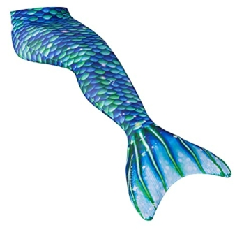 Idena 40605 - Meerjungfrauen-Schwanz mit Monoflosse, Größe XS/S, in Grün, Meerjungfrauen-Flosse für Kinder ab 6 Jahren, zum Schwimmen und für aufregende Tauchabenteuer im Wasser - 5