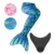 Idena 40605 - Meerjungfrauen-Schwanz mit Monoflosse, Größe XS/S, in Grün, Meerjungfrauen-Flosse für Kinder ab 6 Jahren, zum Schwimmen und für aufregende Tauchabenteuer im Wasser - 1
