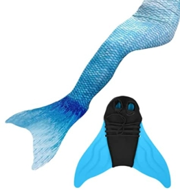 IIFONII Meerjungfrauenflosse zum Schwimmen für Mädchen (D1800, 150-S) - 1