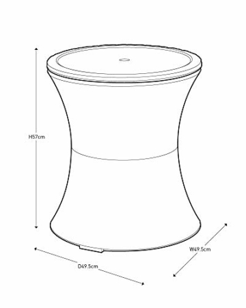 Keter Pacific Cool Bar, Beistelltisch mit Kühlmöglichkeit, Braun, 30L - 11