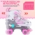 Kuxuan Saya Rollschuhe Verstellbar für Kinder, mit Leuchtenden Allrädern, Spaß für Mädchen und Damen - Mittel （32-35 EU） - 2