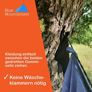 Mini Outdoor-Wäscheleine (2 m, reflektierend) für Camping, Vanlife, Wohnmobil und Balkon. Reise-Wäscheständer - 4
