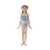 NAITOKE meerjungfrauenflosse mädchen Badeanzug - Meerjungfrau Flosse Bademode mit Bikini Set und Monoflosse Mermaid Tail, 4 Stück Set,XQyfP,130 - 3