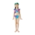 Pyjacos meerjungfrauenflosse mädchen Badeanzug - Meerjungfrau Flosse Bademode mit Bikini Set und Monoflosse Mermaid Tail, 4 Stück Set，blackseG5+46-140 - 3