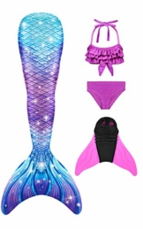 shepretty meerjungfrauenflosse mädchen Mermaid Tail Badeanzug für Erwachsene und Kinder，xiaofenfenG5-140 - 1