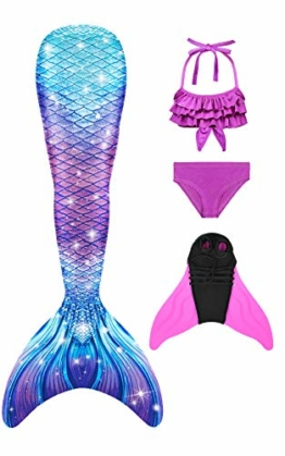 shepretty meerjungfrauenflosse mädchen Mermaid Tail Badeanzug für Erwachsene und Kinder，xiaofenfenG5-140 - 1