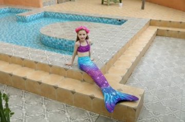 shepretty meerjungfrauenflosse mädchen Neuer Mermaid Tail Badeanzug für Erwachsene und Kinder,xiaofenG5-GAI-140 - 2