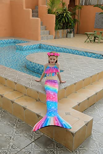 shepretty meerjungfrauenflosse mädchen Neuer Mermaid Tail Badeanzug für Erwachsene und Kinder，fenM9-130 - 5