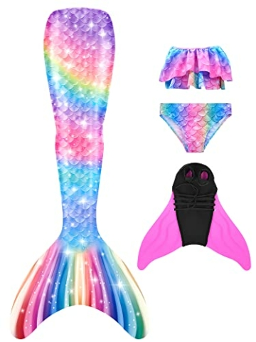 shepretty meerjungfrauenflosse mädchen Neuer Mermaid Tail Badeanzug für Erwachsene und Kinder，fenM9-130 - 1