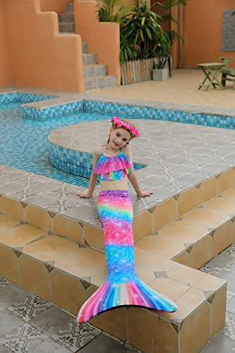 shepretty meerjungfrauenflosse mädchen Neuer Mermaid Tail Badeanzug für Erwachsene und Kinder，fenM9-130 - 4