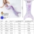 Corimori – Meerjungfrau-Schwimm-Flosse mit Bikini für Kinder, Meerjungfrau Aqua, Meerjungfrauen-Anzug zum Schwimmen, Lila-Kombi Körpergröße bis 160cm - 6