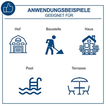 Scheppach Hochdruckreiniger HCE2550 mit 12 TLG. Zubehör | 180 bar Druck | 2400W Leistung | Quick Connect | 10m Schlauch, Flächenreiniger, Reinigungslanze, Düsenaufsatz, Standard- & Hochdruckdüse UVM. - 4